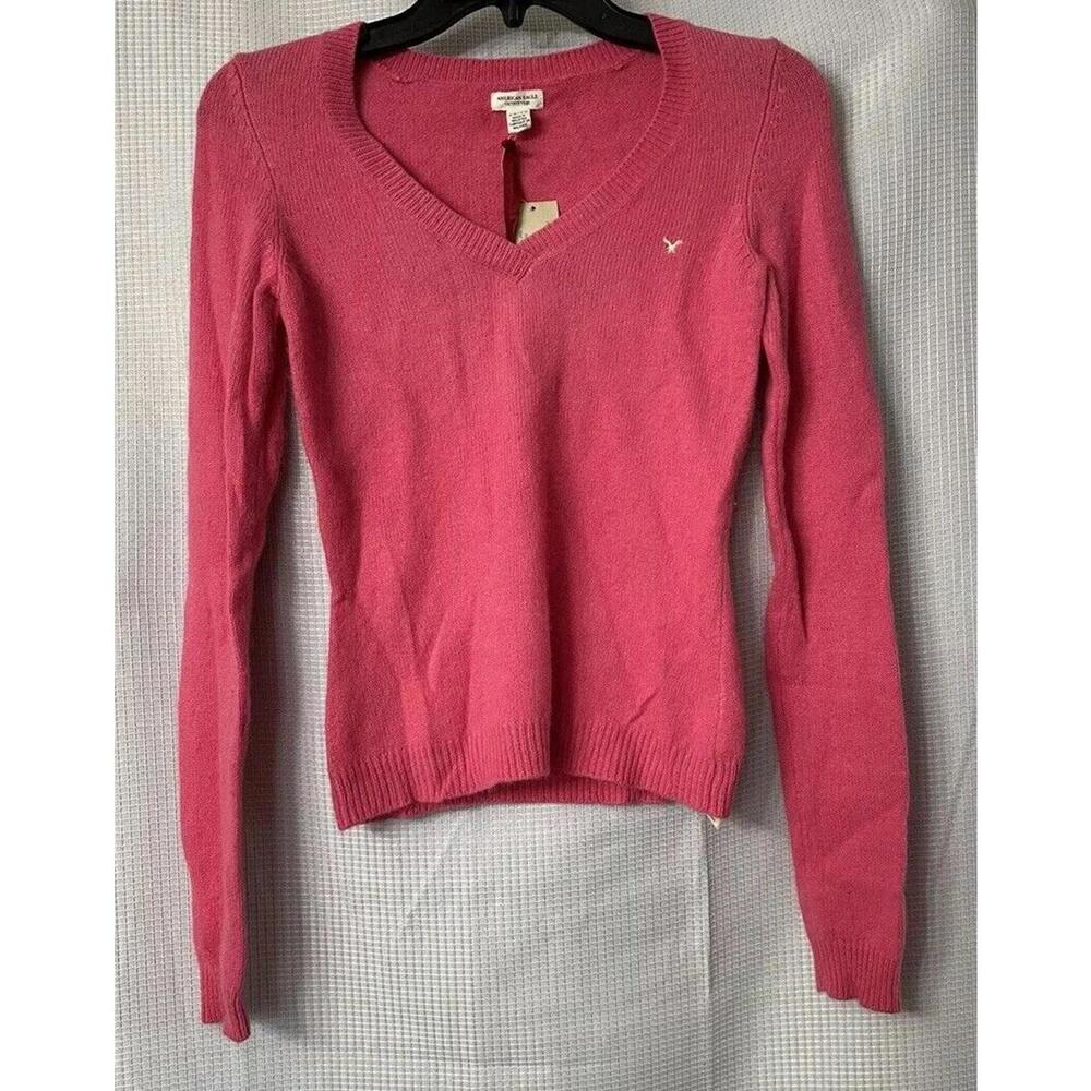 NWT AEO American Eagle Outfitters Womens‎ Long Sleeve Cashmere Blend Sweater XS